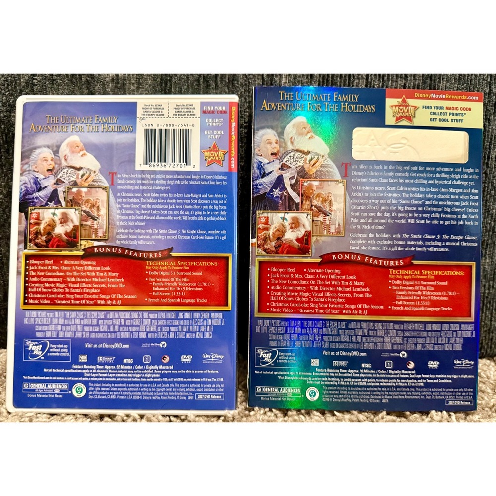 Disney The Santa Clause 3 DVD Excellent Slipcover Tim Allen - Picture 2 of 4